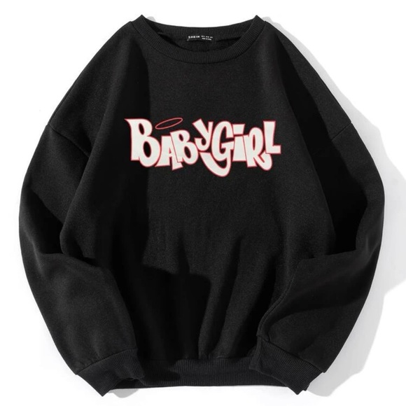 Letter Graphic Top Shoulder Thermal Pullover - Picture 1 of 3